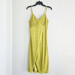 Lulus Moss Green Textured Dress S